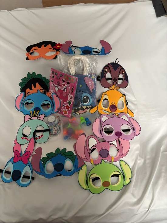 Disney Other - Disney Lilo & Stitch Themed Party Masks Bundle - Multicolor